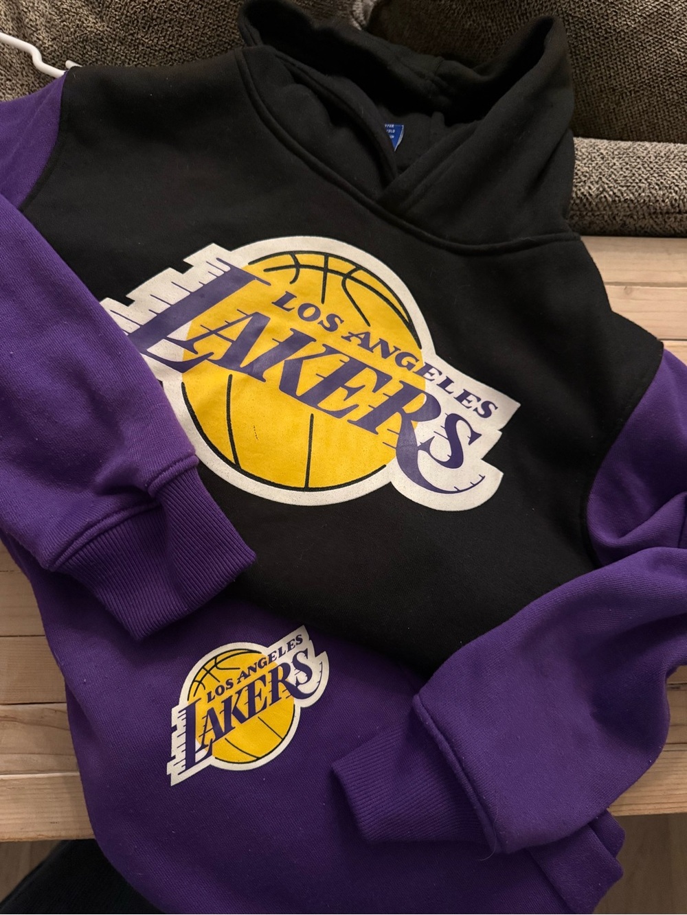 NBA Los Angeles Lakers Black and Purple Kids Matching Set